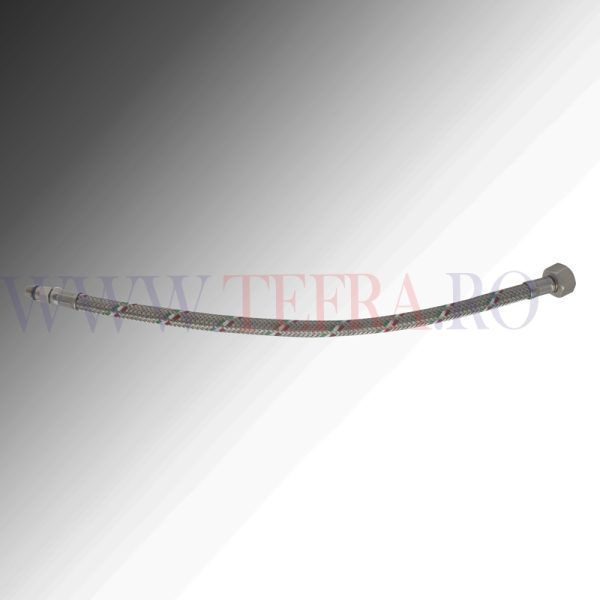 Racord flexibil otel inox, monocomanda cm.35, M8xF.3/8″ 3