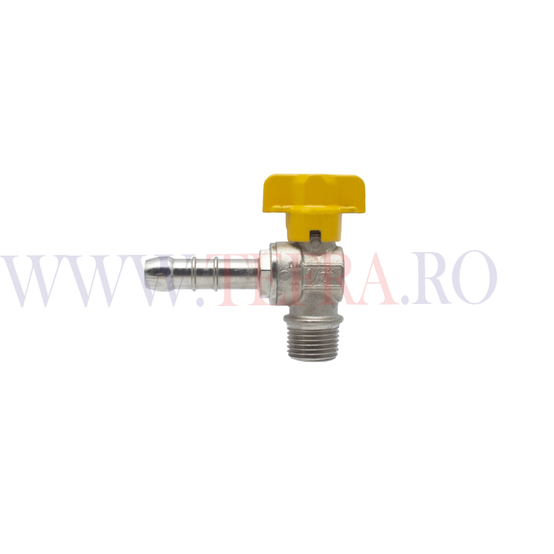 Robinet trecere gaz cu sfera, coltar M 1/2″xD.14 mm 3 Robinet trecere gaz cu sfera, coltar M 1/2″xD.14 mm 3