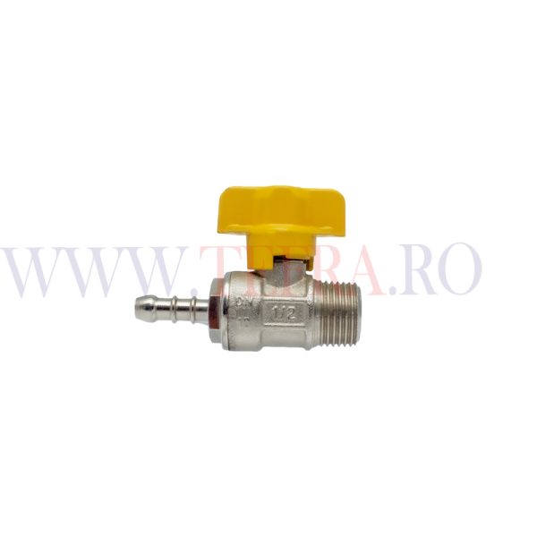 Robinet trecere gaz cu sfera, drept M 1/2"xD.9 mm