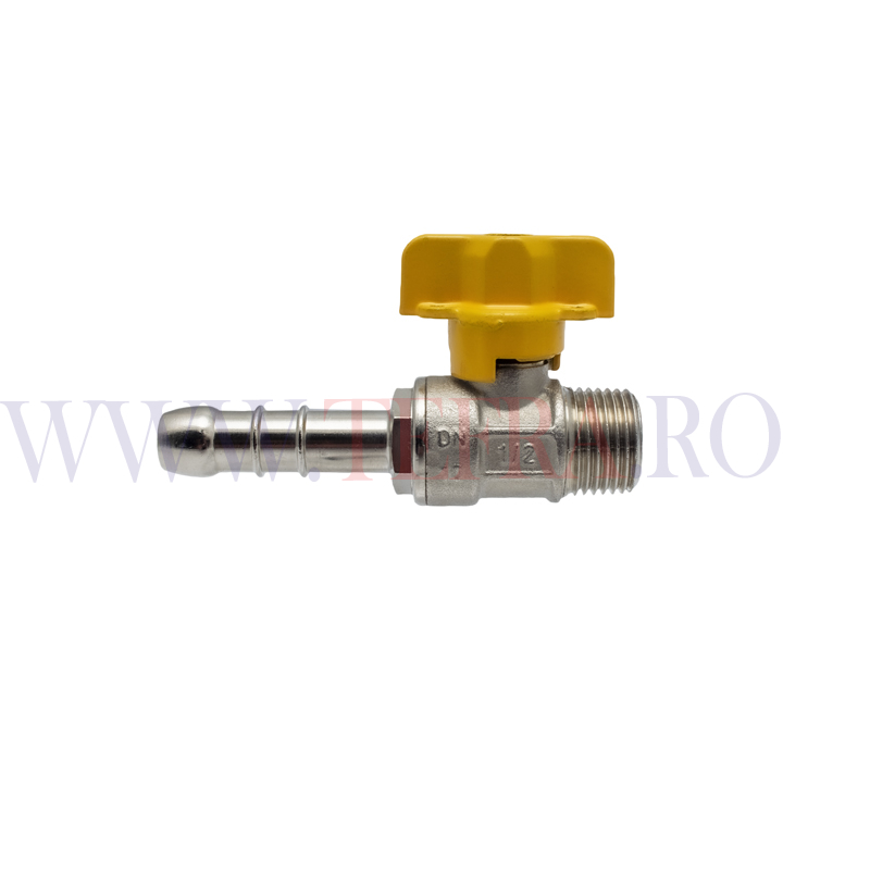 Robinet trecere gaz cu sfera, drept M 1/2″xD.14 mm 3 Robinet trecere gaz cu sfera, drept M 1/2″xD.14 mm 3