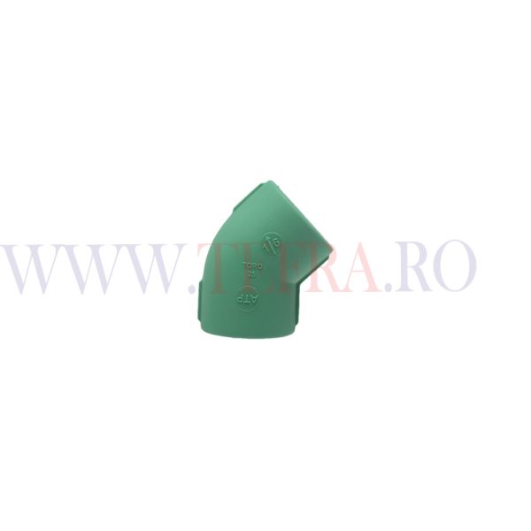 Cot 45 grade PPR verde, FF D.40×40 mm