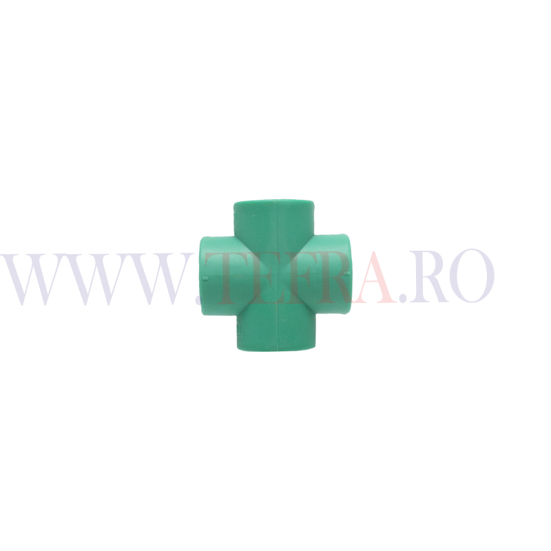 Cruce egala PPR verde, D.20x20x20x20 mm 3 Cruce egala PPR verde, D.20x20x20x20 mm 3