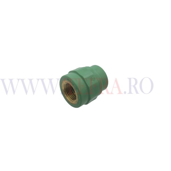 Racord Drept PPR verde, filet interior 1/2″ x D.20 mm 3