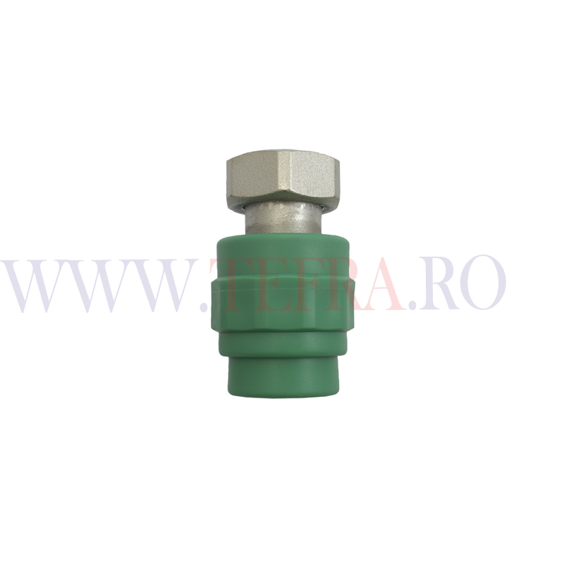 Racord drept PPR verde, cu piulita 1″ x D.32 mm 3 Racord drept PPR verde, cu piulita 1″ x D.32 mm 3