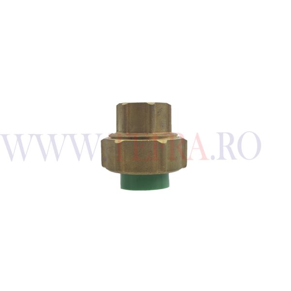 Racord olandez PPR verde, interior 1/2″ x D.20 mm