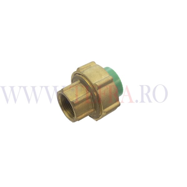 Racord olandez PPR verde, interior 1/2″ x D.20 mm 3