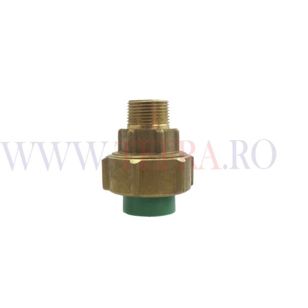Racord olandez PPR verde, exterior 1/2″ x D.20 mm