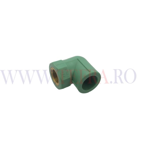 Cot 90 grade PPR verde, filet interior 1/2″ x D.20 mm 3