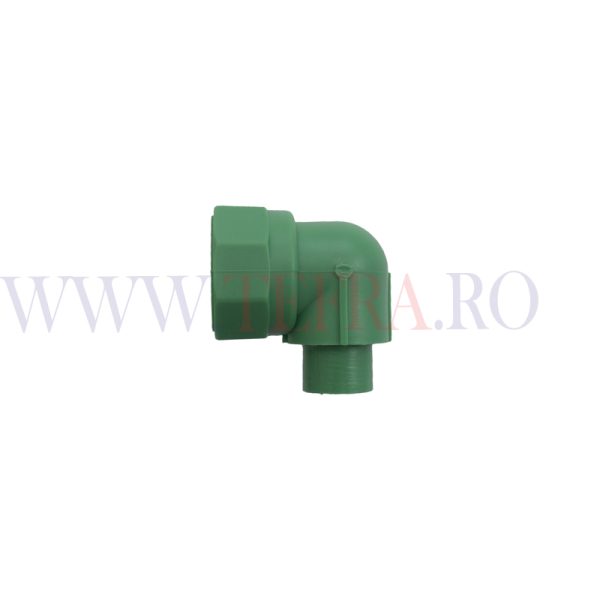 Cot 90 grade PPR verde, interior-exterior 1/2″xD.20 mm
