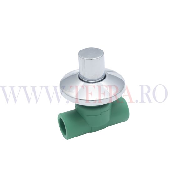Robinet ingropat PPR verde, D.20 mm cu obertain