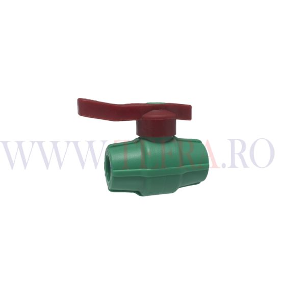 Valva Sfera PPR VERDE cu Maner D. 20 mm