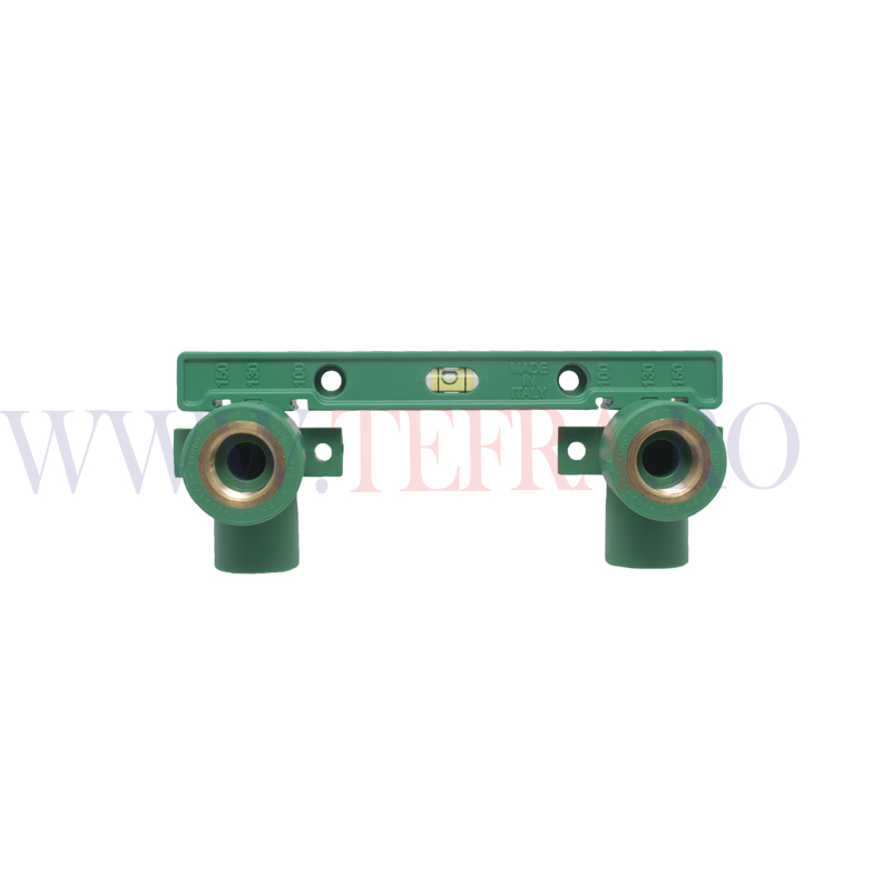 Suport baterie, PPR verde D.25×1/2″, reglabil cu nivela 3 Suport baterie, PPR verde D.25×1/2″, reglabil cu nivela 3