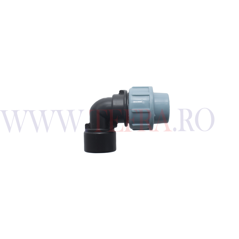 Cot compresiune, F.32×1″ pentru teava PEHD 3 Cot compresiune, F.32×1″ pentru teava PEHD 3