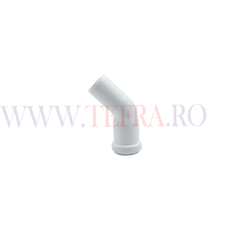 Cot PP HTB, D.32 mm x 45 grade, pentru scurgere 3 Cot PP HTB, D.32 mm x 45 grade, pentru scurgere 3
