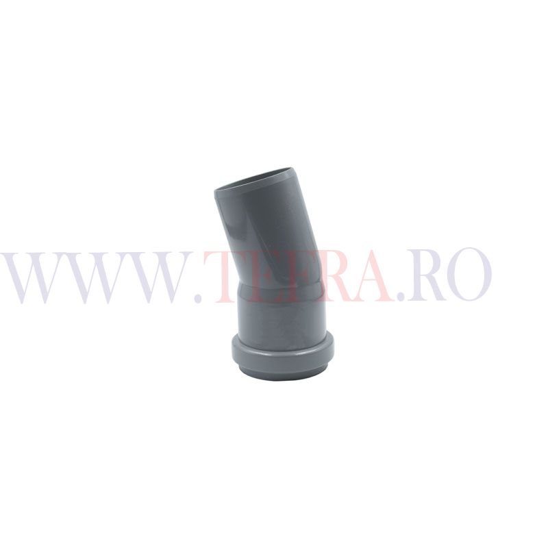 Cot PP HTB, D.50 mm x 15 grade, pentru scurgere 3 Cot PP HTB, D.50 mm x 15 grade, pentru scurgere 3