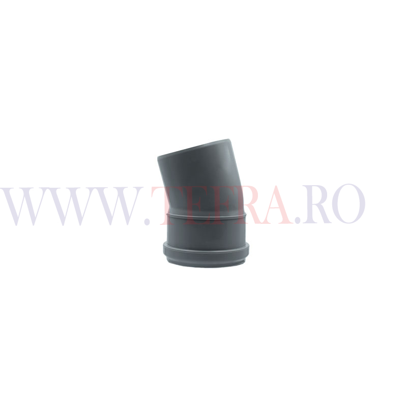 Cot PP HTB, D.90 mm x 15 grade, pentru scurgere 3 Cot PP HTB, D.90 mm x 15 grade, pentru scurgere 3