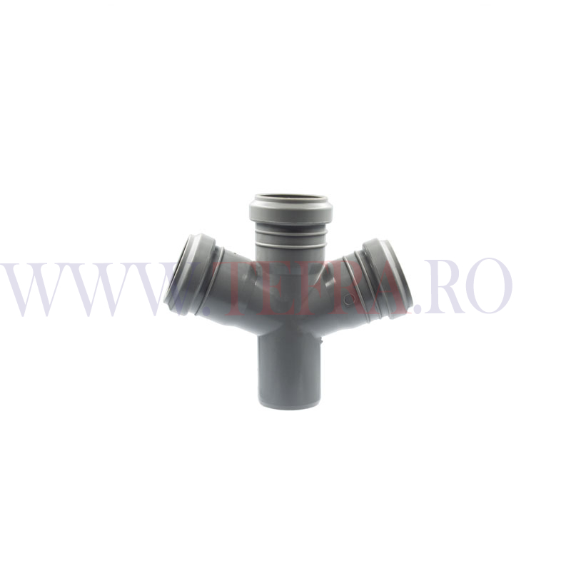 Ramificatie dubla PP HTDA, D.50x50x50 mm, 67 grade 3 Ramificatie dubla PP HTDA, D.50x50x50 mm, 67 grade 3