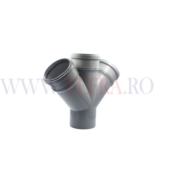 Ramificatie dubla PP HTDA, D.110x110x110 mm, 45 grade 3