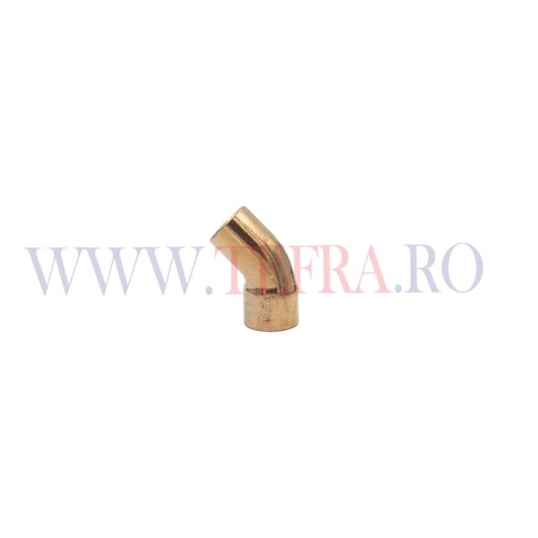 Curba cupru, 45 grade MF D.14×14 mm