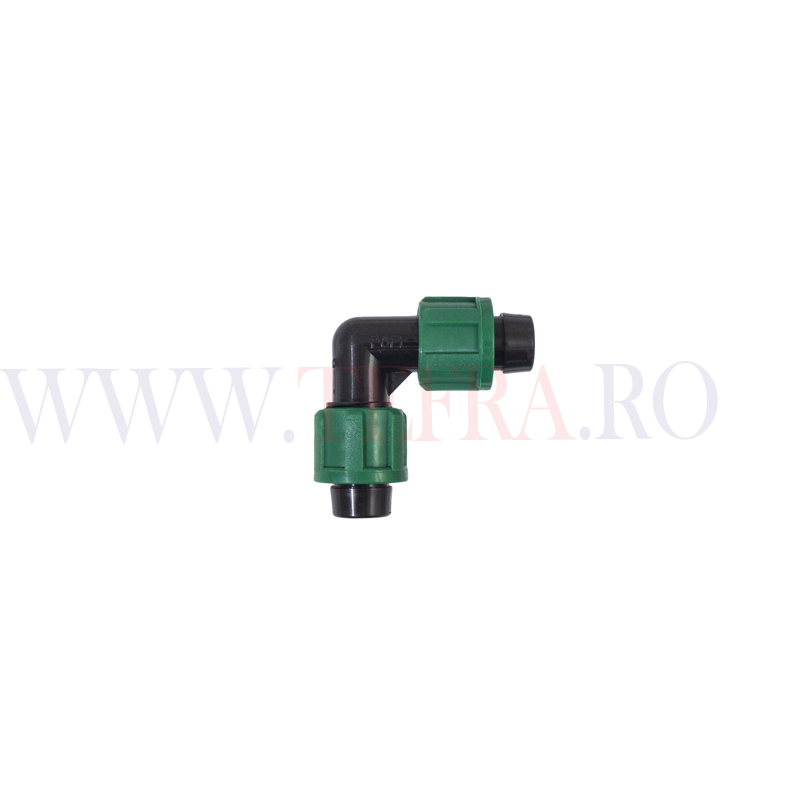 Cot egal, D.17×17 mm, pentru imbinare banda irigatie 3 Cot egal, D.17×17 mm, pentru imbinare banda irigatie 3